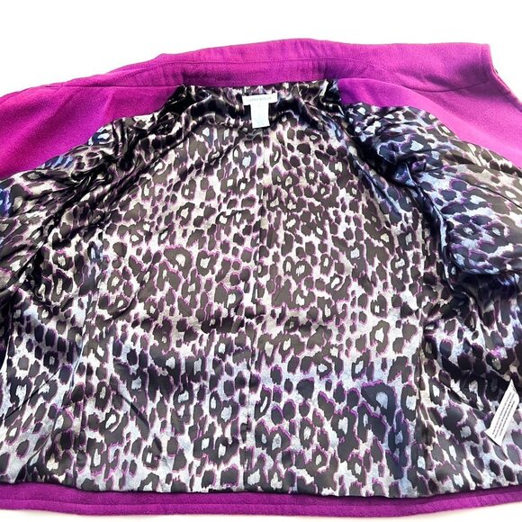 Laura Ashley Fuchsia Pea coat with pockets Size Extra Large XL - Picture 4 of 7